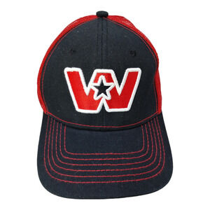 Western Star Trucks Invasion Black Red Hat Cap Trucker Mesh Baseball Snapback